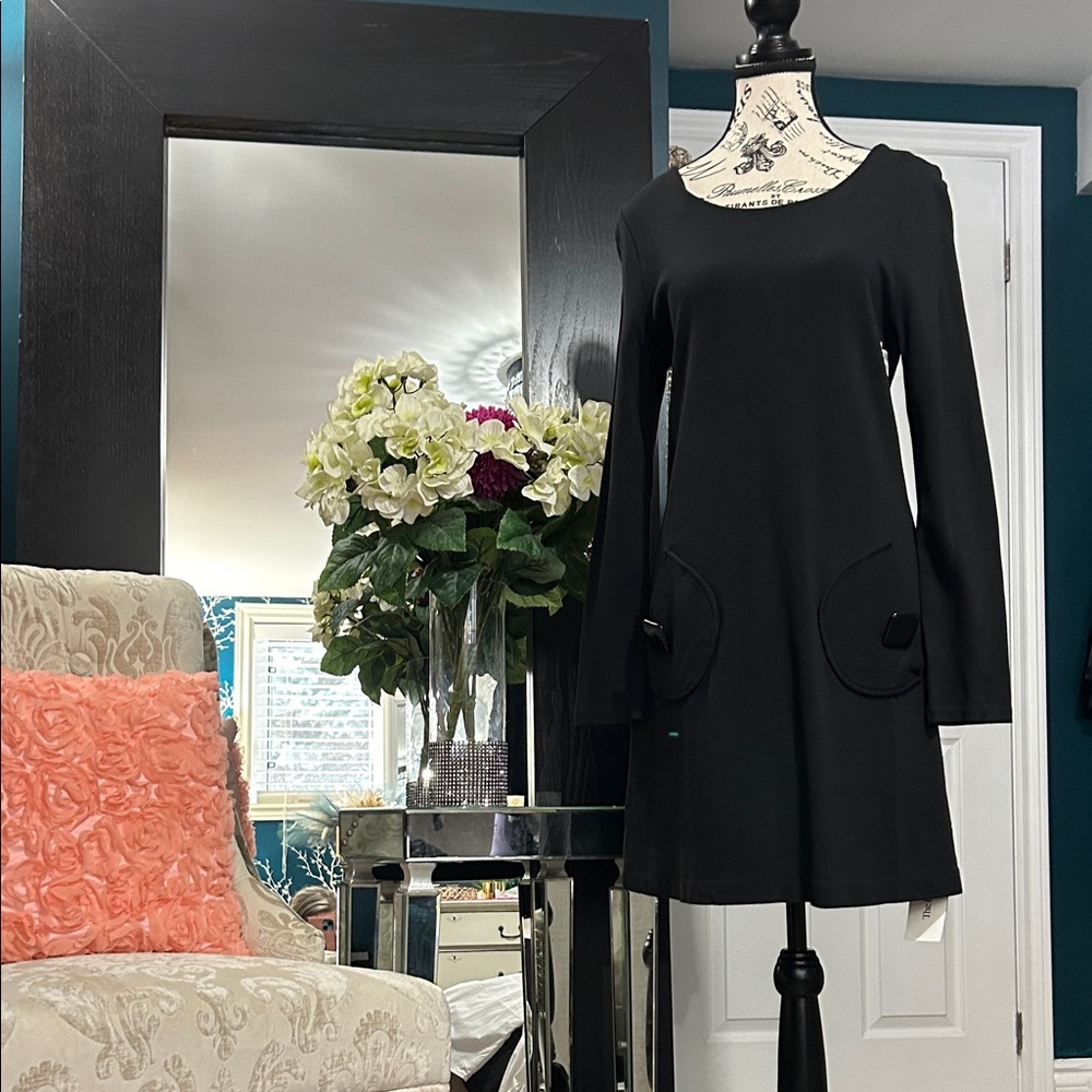 Tibi Classic Black Long Sleeve Dress